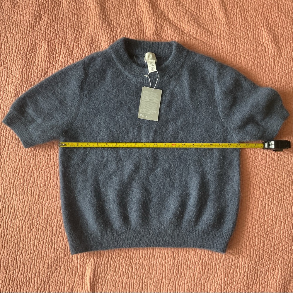 H&M Short Sleeve Blue Sweater, Mohair/Wool blend - Picture 9 of 9